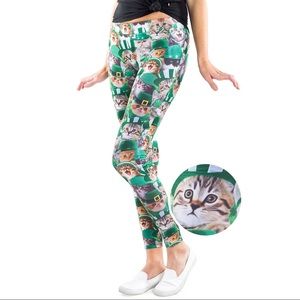 St Patrick’s Day Cat Leggings